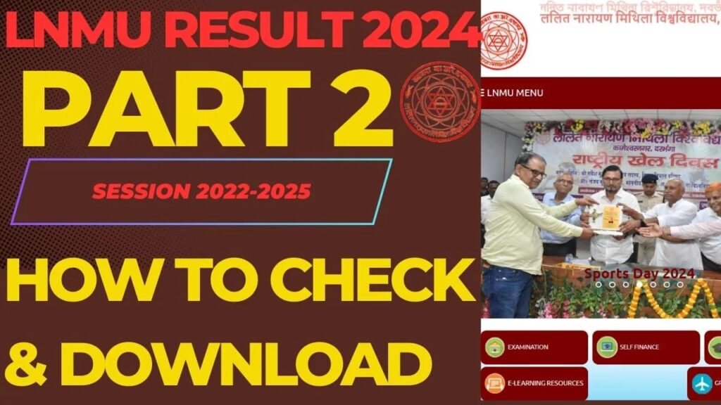 LNMU (2022-25) Part 2 Result 2024 - Out